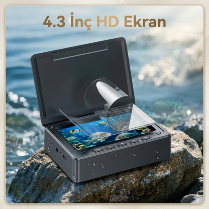 Sualtı Balıkçılık Kamerası 4,3 İnç 15 Metre Kablo Taşınabilir Sualtı Balık Bulucu 1000TVL IP68 Göl ve Buzda Balık Avı İçin Balıkçılık Kamerası